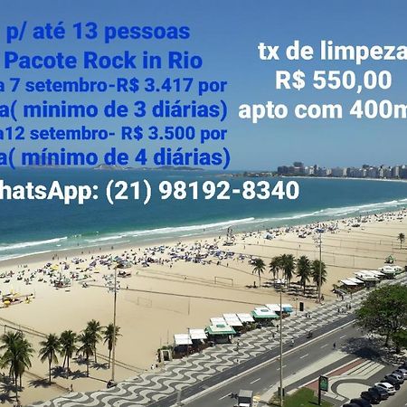 Copacabana Vista Mar Cobertura 2 Andares De Frente Para Os Fogos Do Reveillon Com 5 Quartos, 5 Ar-Condicionados, 6 Banheiros E Garagem Gratuita Rio de Janeiro Extérieur photo